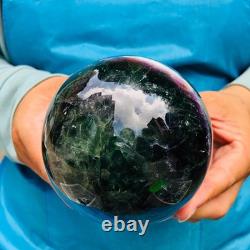 2 Pieces 3090g Natural Fransparent Fluorite Energy Ball Reiki Stone Healing 877