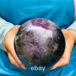 2 Pieces 3090g Natural Fransparent Fluorite Energy Ball Reiki Stone Healing 877