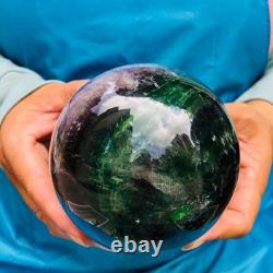 2 Pieces 3090g Natural Fransparent Fluorite Energy Ball Reiki Stone Healing 877