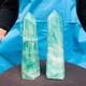 2 Pieces 4.42lb Natural Green Coloured Fluorite Pillars Mineral Specimens 2708