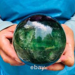 2 Pieces 4.77LB Natural Green Fluorite Ball Quartz Crystal Reiki Healing 890