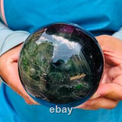 2 Pieces 4.77LB Natural Green Fluorite Ball Quartz Crystal Reiki Healing 890