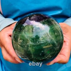 2 Pieces 4.77LB Natural Green Fluorite Ball Quartz Crystal Reiki Healing 890
