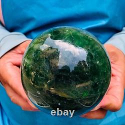 2 Pieces 4.77LB Natural Green Fluorite Ball Quartz Crystal Reiki Healing 890