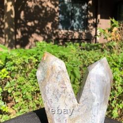 2 Pieces 4.77LB Natural Ocean Jasper column multiple pointed quartz crystal 1181
