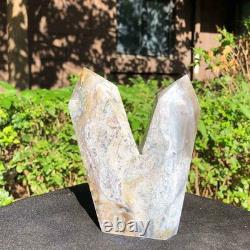 2 Pieces 4.77LB Natural Ocean Jasper column multiple pointed quartz crystal 1181