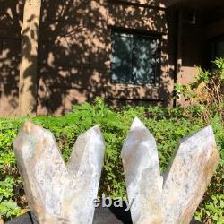 2 Pieces 4.77LB Natural Ocean Jasper column multiple pointed quartz crystal 1181