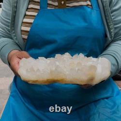 2 Pieces 4.79LB Natural Transparent White Quartz Crystal Cluster Specimen 1462