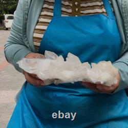 2 Pieces 4.79LB Natural Transparent White Quartz Crystal Cluster Specimen 1462