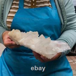 2 Pieces 4.79LB Natural Transparent White Quartz Crystal Cluster Specimen 1462