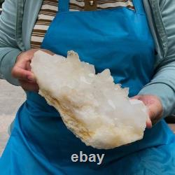 2 Pieces 4.79LB Natural Transparent White Quartz Crystal Cluster Specimen 1462
