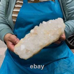 2 Pieces 4.79LB Natural Transparent White Quartz Crystal Cluster Specimen 1462