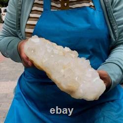 2 Pieces 4.79LB Natural Transparent White Quartz Crystal Cluster Specimen 1462