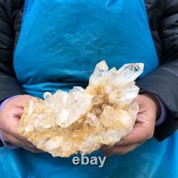 2 Pieces 4.9LB Natural Clear Quartz Crystal Cluster Mineral Specimen 2885