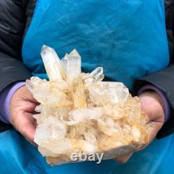 2 Pieces 4.9LB Natural Clear Quartz Crystal Cluster Mineral Specimen 2885