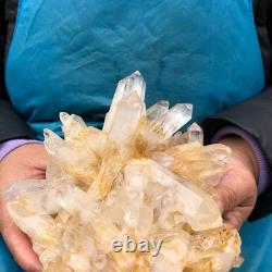 2 Pieces 4.9LB Natural Clear Quartz Crystal Cluster Mineral Specimen 2885