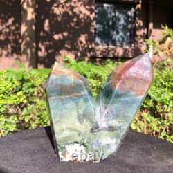 2 Pieces 5.14LB Natural Ocean Jasper column multiple pointed quartz crystal 1180