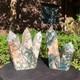 2 Pieces 5.36lb Natural Ocean Jasper Column Multiple Pointed Quartz Crystal 1182