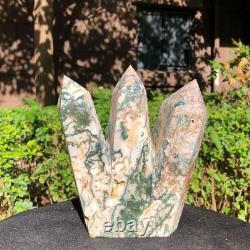 2 Pieces 5.36LB Natural Ocean Jasper column multiple pointed quartz crystal 1182