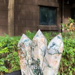 2 Pieces 5.36LB Natural Ocean Jasper column multiple pointed quartz crystal 1182