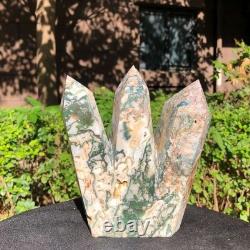 2 Pieces 5.36LB Natural Ocean Jasper column multiple pointed quartz crystal 1182