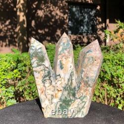 2 Pieces 5.36LB Natural Ocean Jasper column multiple pointed quartz crystal 1182