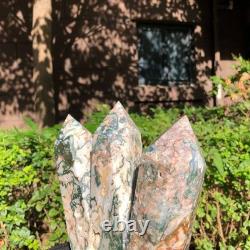 2 Pieces 5.36LB Natural Ocean Jasper column multiple pointed quartz crystal 1182