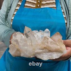 2 Pieces 5.91LB Natural Clear Quartz Crystal Cluster Mineral Specimen 1457