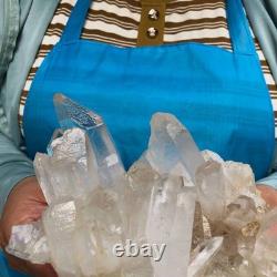 2 Pieces 5.91LB Natural Clear Quartz Crystal Cluster Mineral Specimen 1457