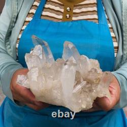 2 Pieces 5.91LB Natural Clear Quartz Crystal Cluster Mineral Specimen 1457