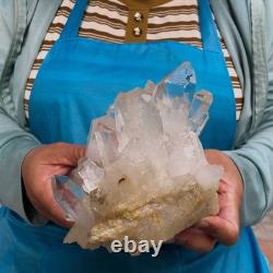 2 Pieces 5.91LB Natural Clear Quartz Crystal Cluster Mineral Specimen 1457