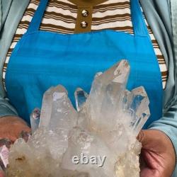 2 Pieces 5.91LB Natural Clear Quartz Crystal Cluster Mineral Specimen 1457
