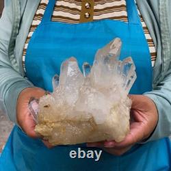 2 Pieces 5.91LB Natural Clear Quartz Crystal Cluster Mineral Specimen 1457