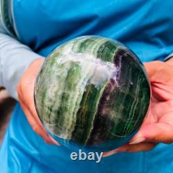 2 Pieces 5.91LB Natural Green Fluorite Ball Quartz Crystal Reiki Healing 879