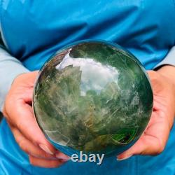 2 Pieces 5.91LB Natural Green Fluorite Ball Quartz Crystal Reiki Healing 879