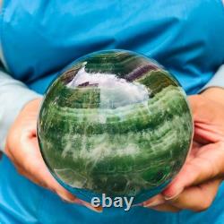 2 Pieces 5.91LB Natural Green Fluorite Ball Quartz Crystal Reiki Healing 879