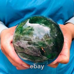 2 Pieces 5.91LB Natural Green Fluorite Ball Quartz Crystal Reiki Healing 879