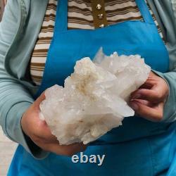 2 Pieces 5.96LB Natural Clear Quartz Crystal Cluster Mineral Specimen 1455