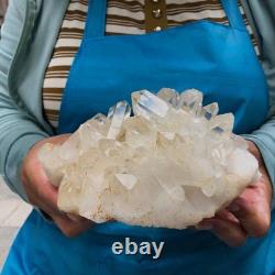 2 Pieces 5.96LB Natural Clear Quartz Crystal Cluster Mineral Specimen 1455