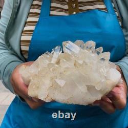 2 Pieces 5.96LB Natural Clear Quartz Crystal Cluster Mineral Specimen 1455