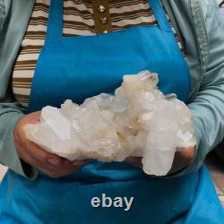 2 Pieces 5.96LB Natural Clear Quartz Crystal Cluster Mineral Specimen 1455