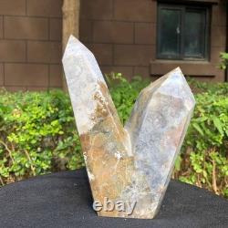 2 Pieces 6.16LB Natural Ocean Jasper column multiple pointed quartz crystal 1177