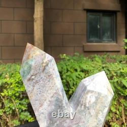 2 Pieces 6.16LB Natural Ocean Jasper column multiple pointed quartz crystal 1177