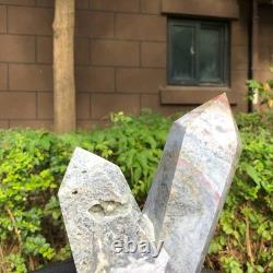 2 Pieces 6.16LB Natural Ocean Jasper column multiple pointed quartz crystal 1177