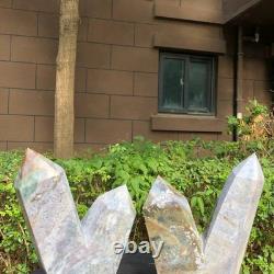 2 Pieces 6.16LB Natural Ocean Jasper column multiple pointed quartz crystal 1177