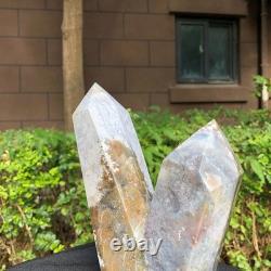 2 Pieces 6.16LB Natural Ocean Jasper column multiple pointed quartz crystal 1177