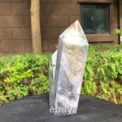 2 Pieces 6.16LB Natural Ocean Jasper column multiple pointed quartz crystal 1177