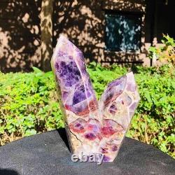 2 Pieces 6.42LB Natural Dreamy amethyst multiple pointed pillar healing 1160