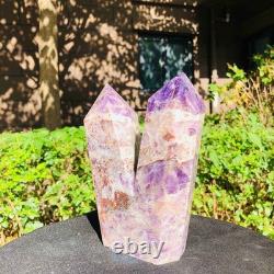 2 Pieces 6.42LB Natural Dreamy amethyst multiple pointed pillar healing 1160