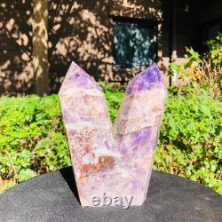 2 Pieces 6.42LB Natural Dreamy amethyst multiple pointed pillar healing 1160